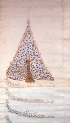 Detail eines Firmans, der den Kapuzinermönchen die Reise in den Osten erlaubt, ca. 1628 (Pergament) (Detail)