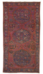 Großer dreifacher Medaillon-Ushak-Teppich, Westanatolien, frühes 17. Jahrhundert