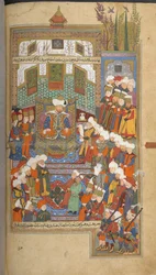 Timurs Gesandter vor Bayazid I.