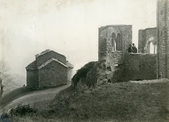 Abtei San Pietro al Monte, Civate, Lombardei, Italien, Fotografie von Ugo Monneret de Villard, um 1910