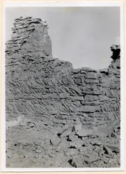 Ruinen der südlichen Kirche, Detail des Mauerwerks, Sabagura, Ägypten, Fotografie von Ugo Monneret de Villard