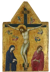 Die Kreuzigung mit der Jungfrau, St. Johannes und Engeln