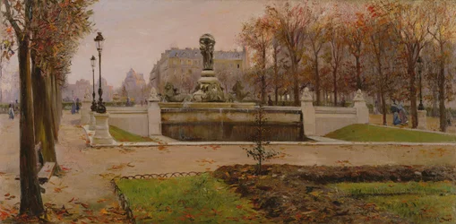 Ein Blick auf die Tuillerie-Gärten, Paris