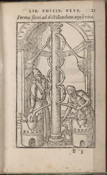 Alchemische Apparatur Aus: Liber de secretis naturae