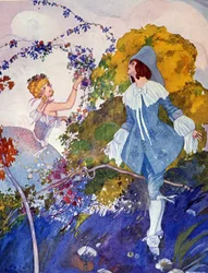 Prinz Charming und das Mädchen, Illustration von Umberto Brunelleschi
