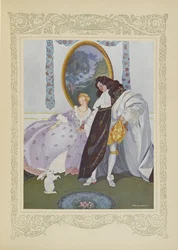 Der König betrachtete das kleine Kaninchen, Illustration aus 