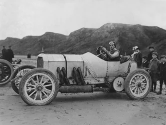 1908 Mercedes, A.W. Tate in Saltburn