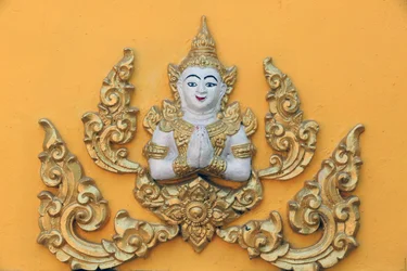 Wat Si Muang buddhistischer Tempel. Buddhistische Göttin