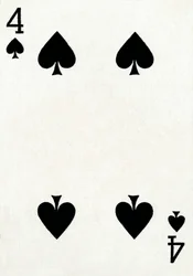 4 Pik aus einem Kartenspiel von Goodall & Son Ltd., um 1940