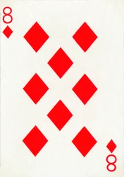 8 der Karo aus einem Kartenspiel von Goodall & Son Ltd.