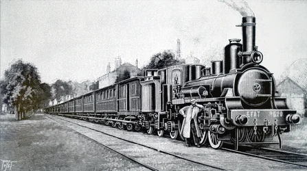 Ein französischer Staatsbahnzug