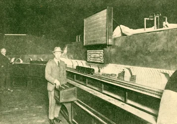 Ein Modell der Postrohrbahn, 1930