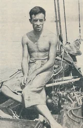 Ein moderner Ulysses. Gerbault fotografiert in Suva, auf den Fidschi-Inseln