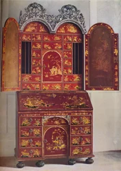 Ein roter Lackschrank, um 1685, 1936