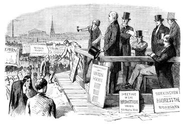 Eine Reformgesetz-Demonstration, Birmingham, West Midlands, um 1832, um 1895
