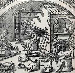 Eine Silberraffinerie, 1556