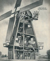 Eine Smock-Windmühle in Stuart-Tagen, um 1934