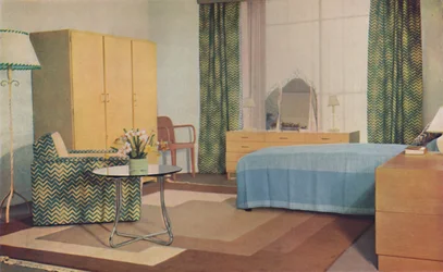 Ein Schlafzimmer entworfen von Miss P. E. Humphries, 1936