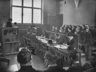 Eine Gerichtsmedizinische Untersuchung, London, um 1901