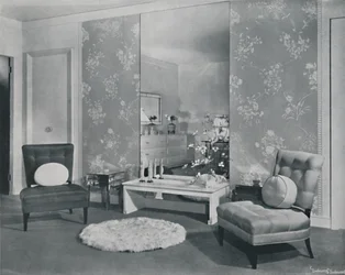 Ein modernes Schlafzimmer inspiriert von den Chinesen, 1942