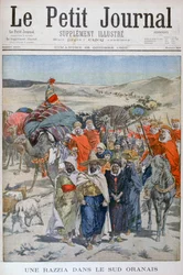 Eine Razzia im südlichen Oranais, Algerien, 1900
