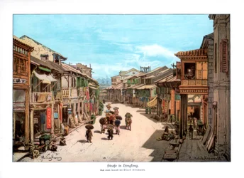 Eine Straße in Hongkong, 1900