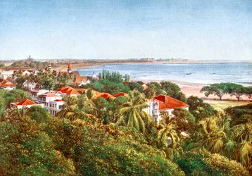 Ein Blick vom Kamm, Bombay, Indien, frühes 20. Jahrhundert