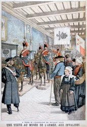 Ein Besuch im Armeemuseum durch die Kriegsveteranen, 1903