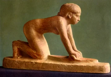 Eine Frau, die Mais mahlt, um 2650 v. Chr., 1936