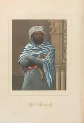 Abd al-Rahman I. Aus: Hombres y mujeres celebres de todos los tiempos von Juan Landa, 1875-1877