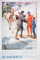 Werbung für Burberry Wintersportkleidung, 1925