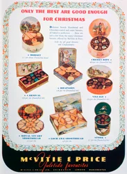 Werbung für McVitie und Price Kekse, 1938