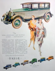 Werbung für Paige-Autos, 1927