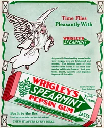 Werbung für Wrigleys Spearmint Pepsin Gum