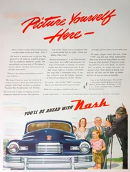 Werbung für das Nash 600 Auto, 1946