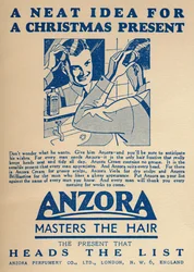 Werbung für Anzora Haarfixativ, 1936