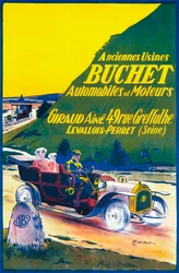Werbung für Buchet-Autos, ca. 1910er Jahre