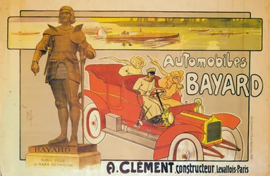 Werbung für Clement-Bayard-Autos, ca. 1905