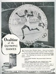 Werbung für Ovomaltine bei den Olympischen Spielen 1948 in London (Lithografie)