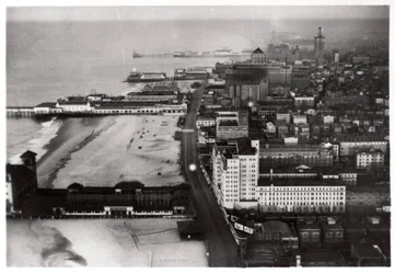 Luftaufnahme von Atlantic City, New Jersey, USA, aus einem Zeppelin