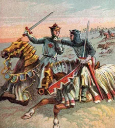 Nach der Schlacht von Crécy, 1346, um 1850