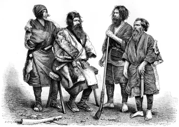 Ainu-Volk, Japan, 1895