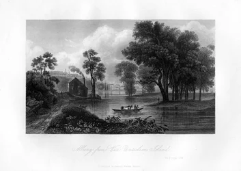 Albany von Van-Unsselaens Insel, Bundesstaat New York, 1855