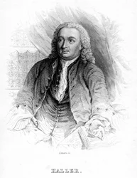 Albrecht von Haller, Schweizer Arzt und Wissenschaftler des 18. Jahrhunderts, ca. 1840