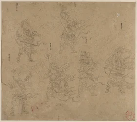 Album mit daoistischen und buddhistischen Themen: Prozession daoistischer Gottheiten: Blatt 13, 1200er Jahre