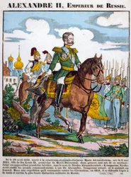 Alexander II., Zar von Russland, bei der Truppeninspektion, ca. 1855