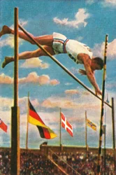 Amerikanischer Stabhochspringer Sabin Carr, 1928