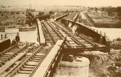 Elektrisch betriebene Schwenkbrücke in Beccles, nahe Yarmouth, London und Nordostbahn