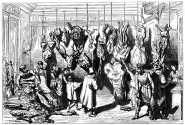 Ein englischer Metzger, Boulevard Haussmann, Paris, 1871