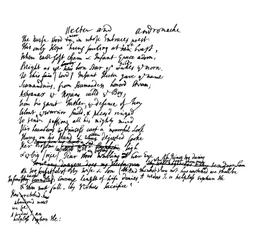 Ein Auszug aus dem Originalmanuskript von Popes Übersetzung von Homer, 18. Jahrhundert, 1840